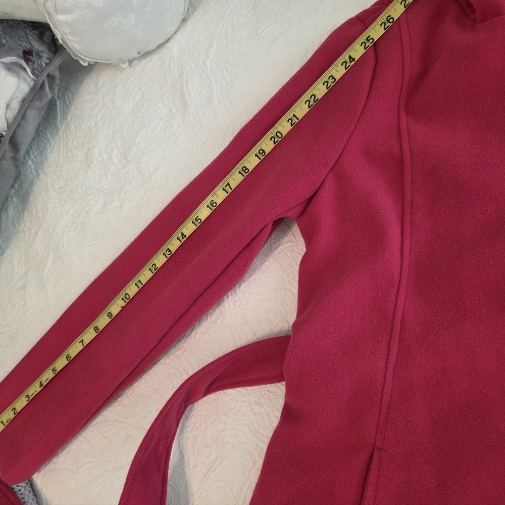 Me Jane Raspberry Funnel Neck Coat - Picture 11 of 13